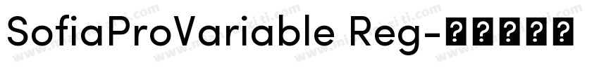SofiaProVariable Reg字体转换